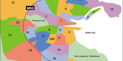 Térkép Dublin területek