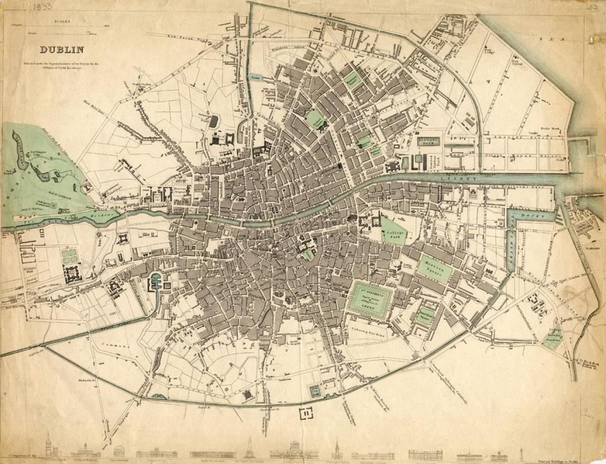 térkép Dublin 1916-ban