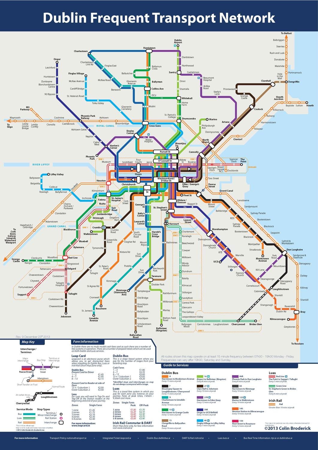busszal Dublin térkép