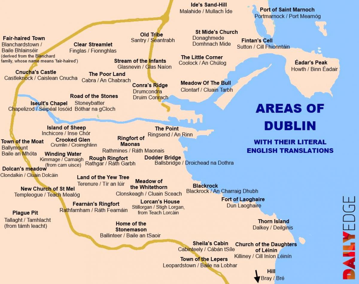 térkép Dublin külvárosában