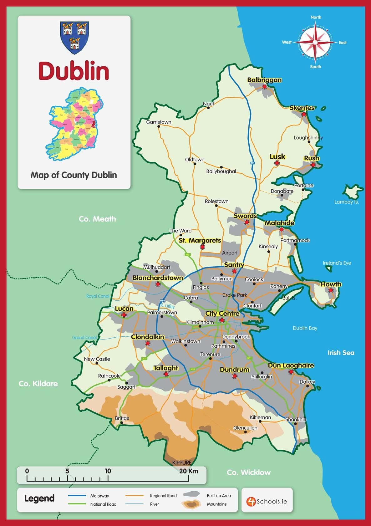 térkép Dublin megye