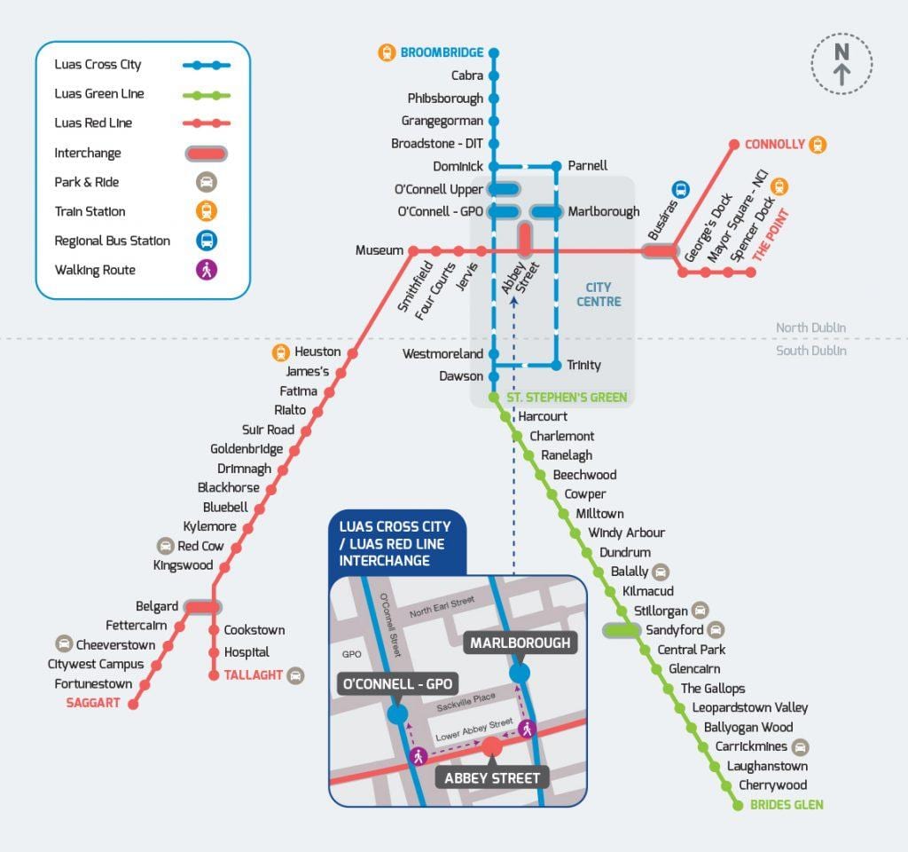 Luas kereszt város útvonal térkép