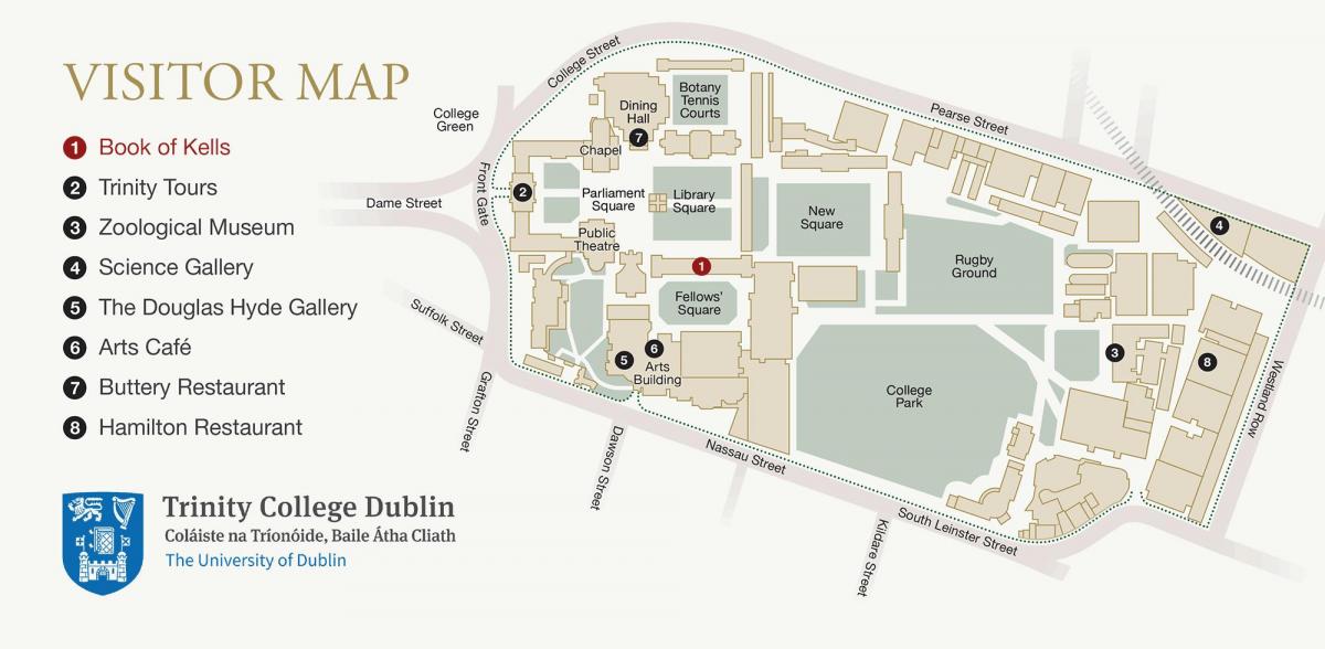 térkép Trinity College