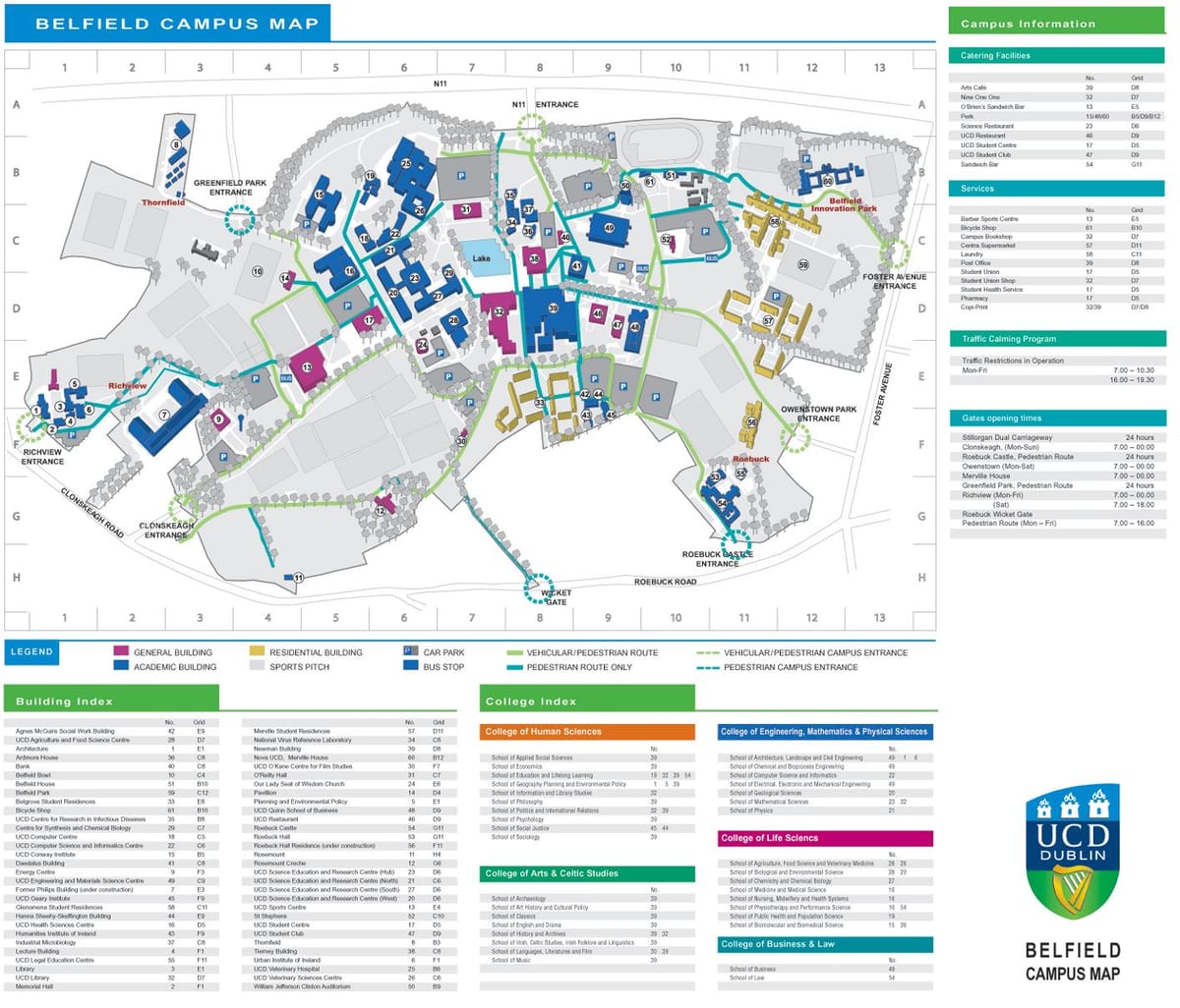 UCD Dublin térkép