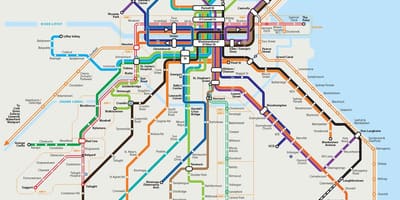 Busszal Dublin térkép