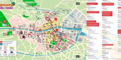Dublin Hop on Hop off busz útvonal térkép