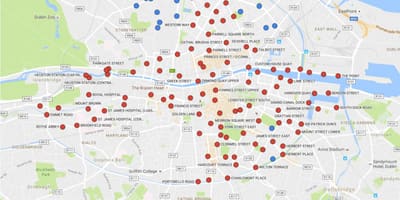 Dublinbikes térkép