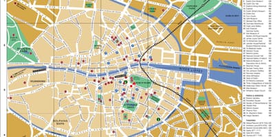 Térkép Dublin belvárosában
