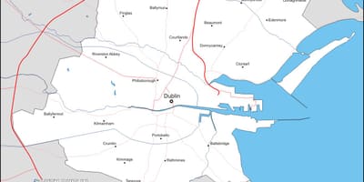 Térkép Dublin városrészek