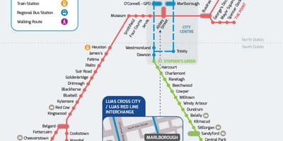 Luas kereszt város útvonal térkép