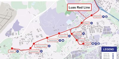 Dublin Luas térkép